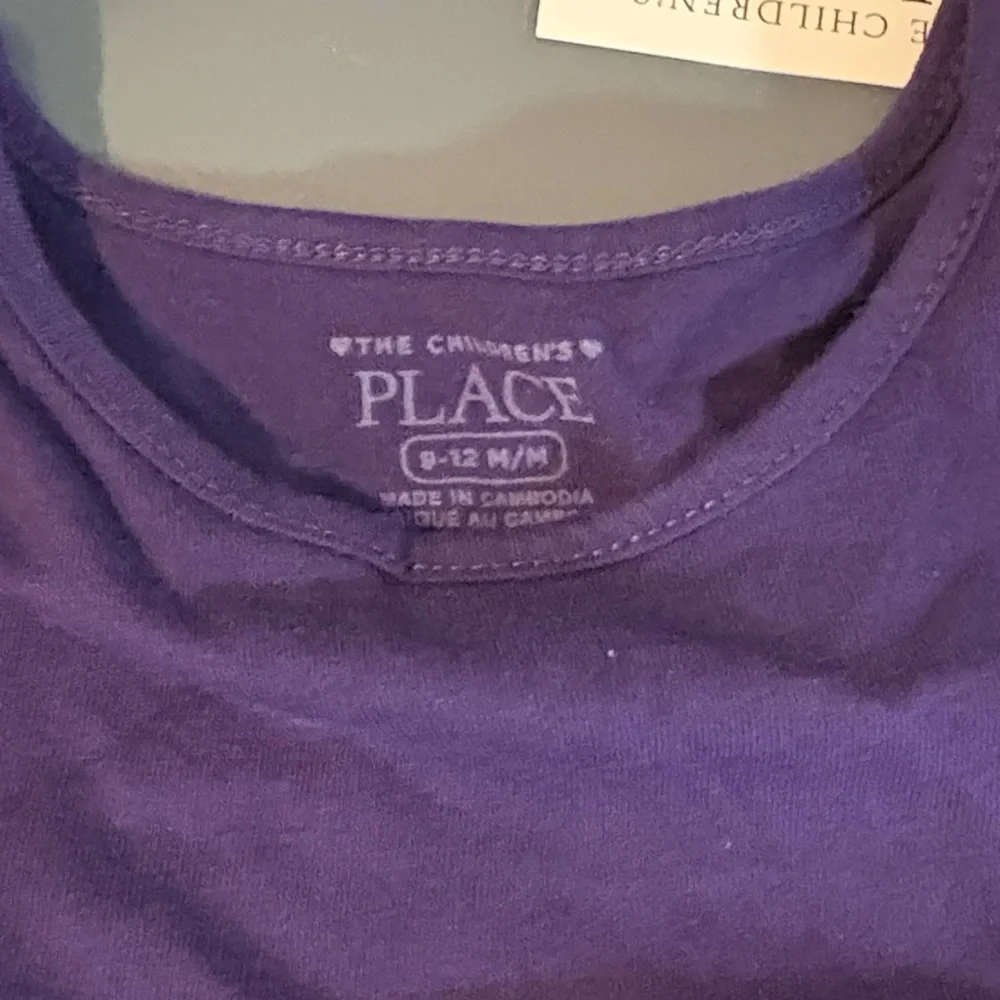 Purple Long-Sleeve Peplum Top for KiBrand Not Visible